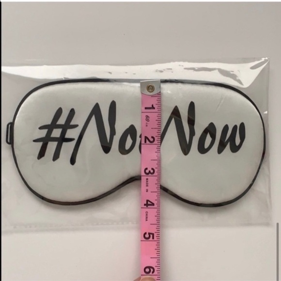 Silk Sleeping Eye Mask Hashtag NotNow White - Picture 8 of 10